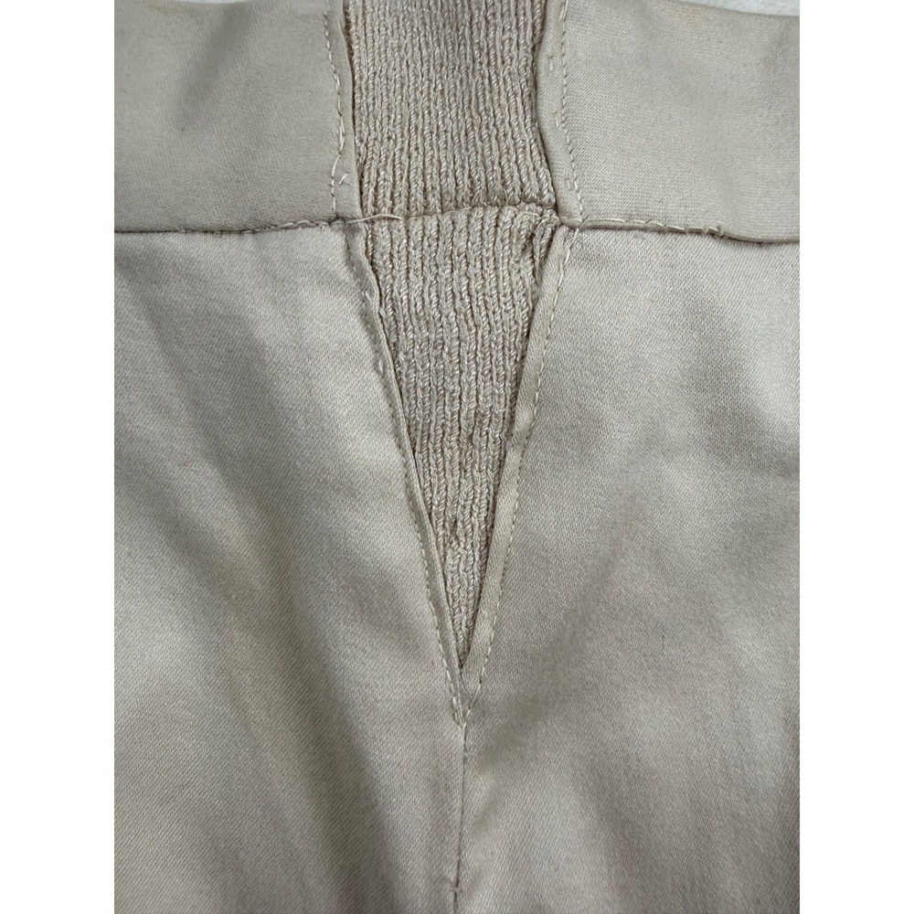 St. John Sport Beige Wide Leg Trousers High Rise Altered Khaki Pants Womens 10 - Picture 9 of 10
